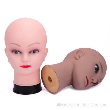 Zachte realistische siliconen mannelijke vrouwelijke pop Mannequin Head